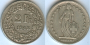 Швейцария 2 Франка 1948