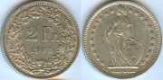 Швейцария 2 Франка 1955