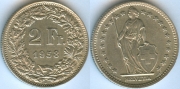 Швейцария 2 Франка 1958