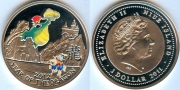 Ниуэ 1 Доллар 2011 Год Дракона серебро