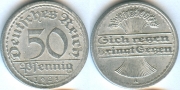 Германия 50 пфеннигов 1921 А