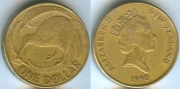 Новая Зеландия 1 Доллар 1990