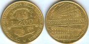 Италия 200 Лир 1996 100 лет таможенной академии