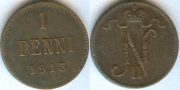 Русская Финляндия 1 пенни 1913