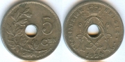 Бельгия 5 сантимов 1924 Belgie