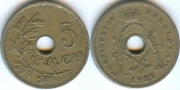 Бельгия 5 сантимов 1928 Belgie