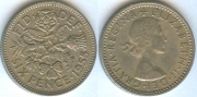Великобритания 6 пенсов 1955