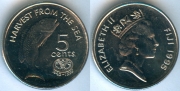 Фиджи 5 центов 1995 ФАО
