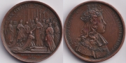 Медаль Франция Людовик XV 1722 (старая цена 4000р)