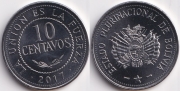 Боливия 10 сентаво 2017 (старая цена 50р)