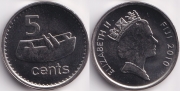 Фиджи 5 центов 2010 (старая цена 50р)