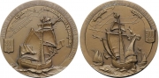 Россия настольная медаль Открытие Америки 1992 ЛМД