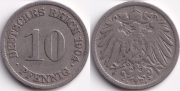 Германия 10 пфеннигов 1904 А