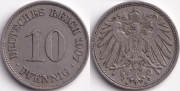 Германия 10 пфеннигов 1907 А