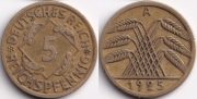 Германия 5 рейхспфеннигов 1925 А