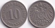 Германия 10 пфеннигов 1913 D