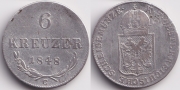 Австрия 6 Крейцеров 1848