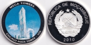 Мозамбик Монетовидный жетон 2010 Башня Aqua в США PROOF (старая цена 750р)