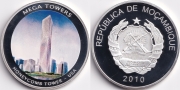 Мозамбик Монетовидный жетон 2010 Cотовидная башня в США PROOF (старая цена 750р)