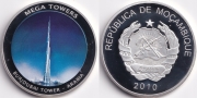 Мозамбик Монетовидный жетон 2010 Башня Халифа в ОАЭ PROOF (старая цена 750р)