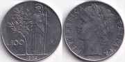 Италия 100 Лир 1975