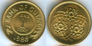 Гайана 1 цент 1988 (старая цена 50р)