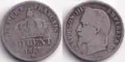 Франция 50 сантимов 1867