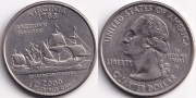 США 25 центов 2000 D Вирджиния