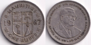 Маврикий 1 Рупия 1987