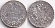 Русская Финляндия 25 пенни 1909