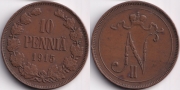 Русская Финляндия 10 пенни 1915