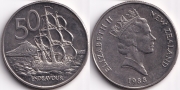 Новая Зеландия 50 центов 1988 (старая цена 150р)