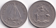 Багамские Острова 25 центов 1991