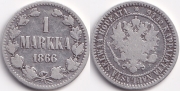Русская Финляндия 1 Марка 1866