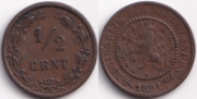 Нидерланды 1/2 цента 1891