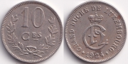Люксембург 10 сантимов 1924