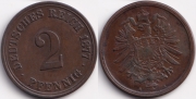 Германия 2 пфеннига 1877 А