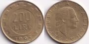 Италия 200 Лир 1995