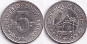 Боливия 5 Песо 1976