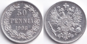 Русская Финляндия 50 пенни 1908