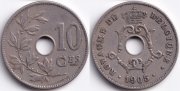 Бельгия 10 сантимов 1905 Belgique