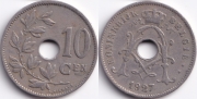 Бельгия 10 сантимов 1927 Belgie