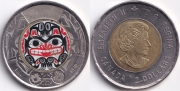 Канада 2 Доллара 2020 100 лет со дня рождения Билла Рида Цветная