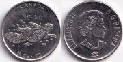 Канада 5 центов 2017 150 лет Конфедераци