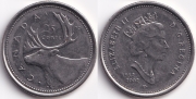 Канада 25 центов 2002 50 лет правления Королевы