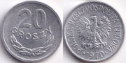 Польша 20 грошей 1970