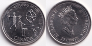 Канада 25 центов 1999 Февраль
