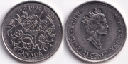 Канада 25 центов 1999 Июль