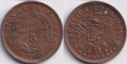 Боливия 5 боливиано 1951