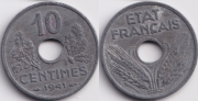 Франция 10 сантимов 1941